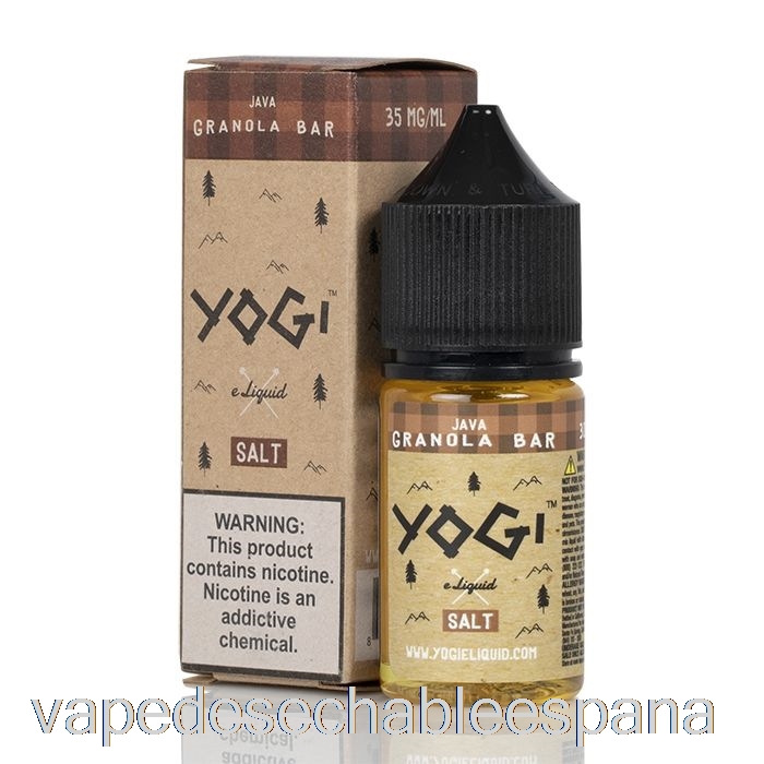 Vape Desechable España Java Granola Bar - E-líquido Yogi Salts - 30ml 50mg